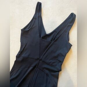 Nike XS Black Yoga Luxe Infinalon Jumpsuit Romper Onesie Dri Fit